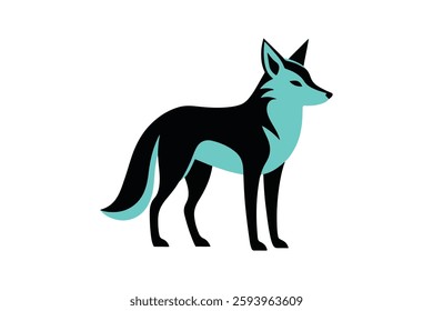 coyote line art of vector