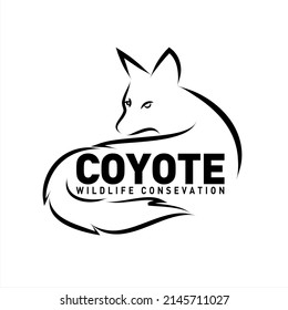 Coyote logo, company logo design idea, vector illustration