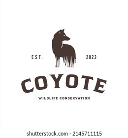 Coyote Logo, Company Logo Design Idea, Vector Illustration