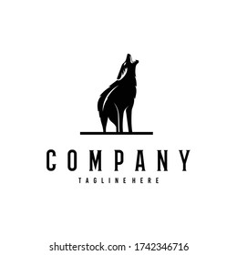 Coyote logo vector design. Awesome a coyote logo. A coyote logotype.