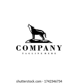 Coyote logo vector design. Awesome a coyote logo. A coyote logotype.