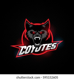 Coyote Mascot For A Sport Team. Vector Illustration.