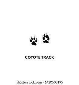 coyote track icon vector. coyote track sign on white background. coyote track icon for web and app