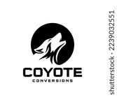 coyote, wolf logo inspiration, animal, illustration