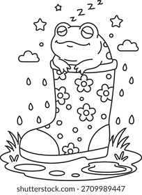 Cozy Animal Fun vector Coloring page