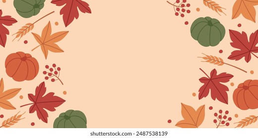 Cozy Autumn Frame: Perfect for Thanksgiving and Fall Events