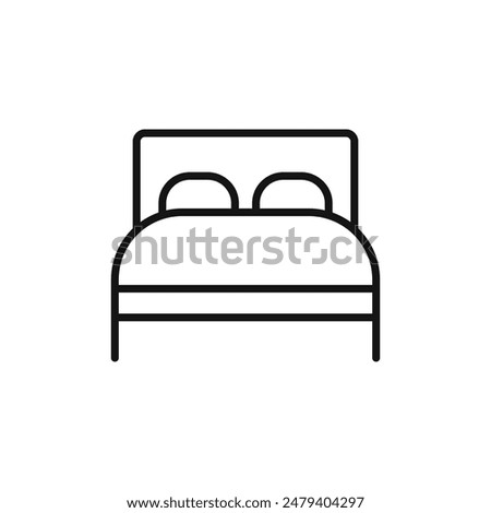 Cozy Bed Icon Perfect for Bedroom and Sleep Themes