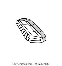 cozy blanket sleep night isometric icon vector. cozy blanket sleep night sign. isolated symbol illustration