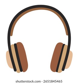 Cozy brown travel headphones. Ideal for music lovers, long trips, and flight comfort.