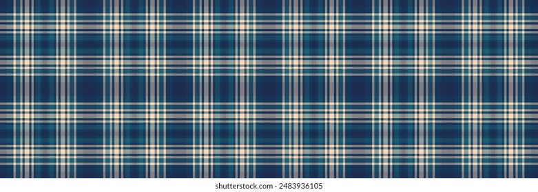 Cozy check tartan textile, baby seamless background pattern. Eps fabric texture vector plaid in cyan and peach puff colors palette.