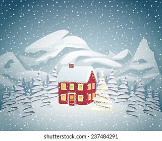 Cozy christmas house