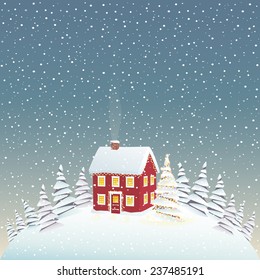 Cozy christmas house