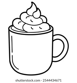 Cozy Christmas Mug with Steam, Whipped Cream, or Marshmallows
