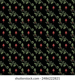 Cozy Christmas Seamless Vector Pattern Design