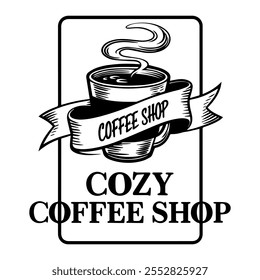  Eine Cozy Coffee Shop Vektor Datei 