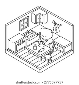 Cozy Coloring Page Cute
