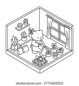 Cozy Coloring Page Cute