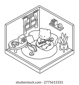 Cozy Coloring Page Cute
