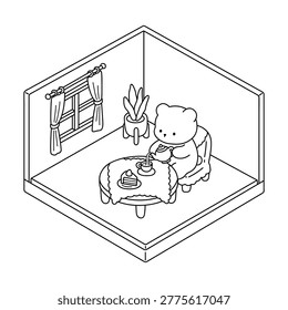 Cozy Coloring Page Cute