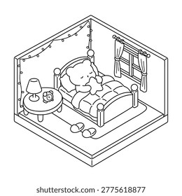 Cozy Coloring Page Cute