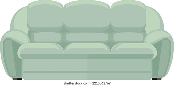 Cozy couch icon. Comfortable living room seat