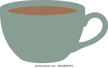 A cozy cup of steaming brown beverage placed on a wooden table in a serene caf