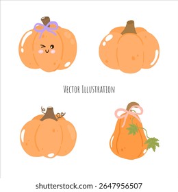 Cozy and Cute Ghost Party Pumpkin Tea and Sweets — Warm Orange Autumn Halloween Illustration Collection with Adorable Spooky Vibes