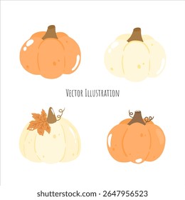 Cozy and Cute Ghost Party Pumpkin Tea and Sweets — Warm Orange Autumn Halloween Illustration Collection with Adorable Spooky Vibes