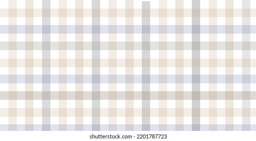 Cozy Cute Plaid Flannel Beige  Wallpaper Background Vector Illustration.