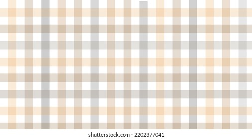 Cozy Cute Plaid Flannel Beige  Wallpaper Background Vector Illustration.