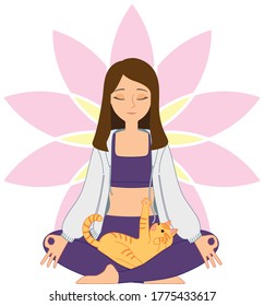 A cozy day, play yoga with your pets.