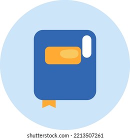 Cozy evening book, illustration, vector on white background.