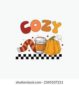 cozy Fall vibes autumn Illustration