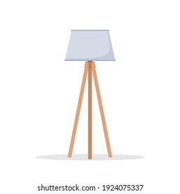 Cozy floor lamp. Modern interior element in scandinavian style. Vector illustration in flat cartoon style.