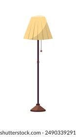 Cozy floor lamp in Scandinavian style. Vector illustration in flat cartoon style. Isolated on white background