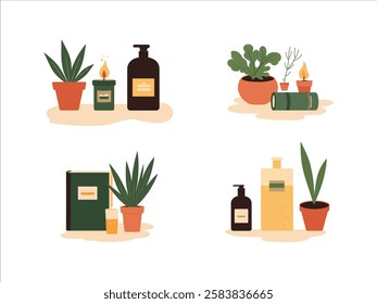 Cozy Home Decor and Self-Care Essentials vector design