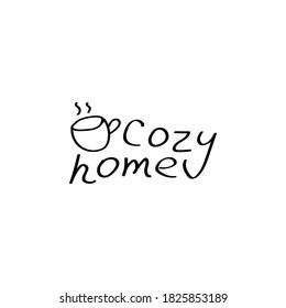 Cozy Home Hand Drawn Logo Vector Stock Vector (Royalty Free) 1825853189 ...