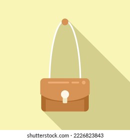 Cozy home handle bag icon flat vector. Work house. Daily life