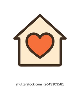 Cozy Home Heartwarming Graphic Illustration. Icon symbol illustration