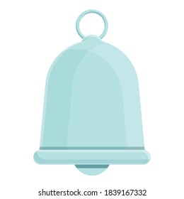 Cozy home silver bell icon. Cartoon of cozy home silver bell vector icon for web design isolated on white background