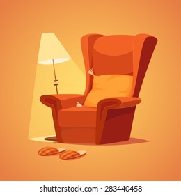 Cozy home stuff. Isolated object \ background.