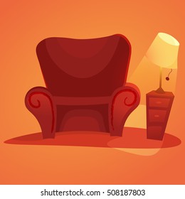 Cozy home stuff. Isolated object background.