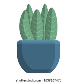 Cozy home succulent pot icon. Cartoon of cozy home succulent pot vector icon for web design isolated on white background