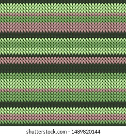 Cozy horizontal stripes knitting texture geometric seamless pattern. Plaid knit tricot  fabric print. Winter seamless knitted pattern. Cozy textile print design.