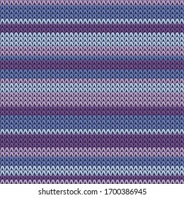 Cozy horizontal stripes knitting texture geometric vector seamless. Fair isle sweater hosiery textile print. Traditional seamless knitted pattern. Handicraft backdrop.