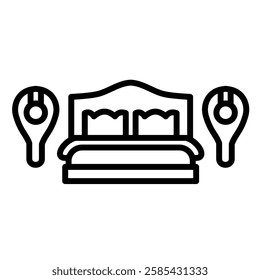 Cozy Inn icon line vector illustration