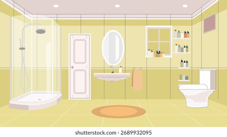 Interior de baño acogedor y acogedor