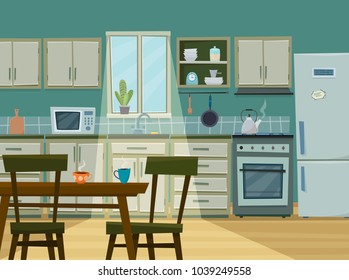 Cartoon Kitchen Images, Stock Photos & Vectors | Shutterstock