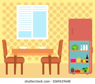 cozy kitchen room interior