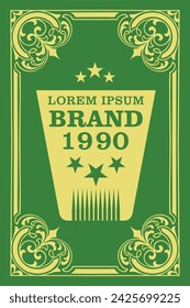 Cozy label design for handmade candles decorated with charming ornament illustrations, creating an inviting atmosphere and warmth